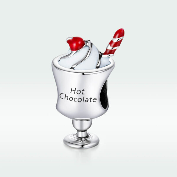 925 Ezüst charm - Forró csoki