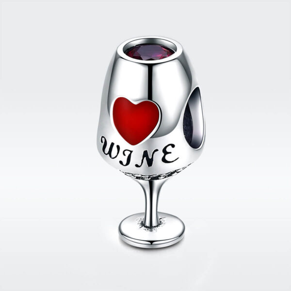 925 Ezüst charm - Boros pohár