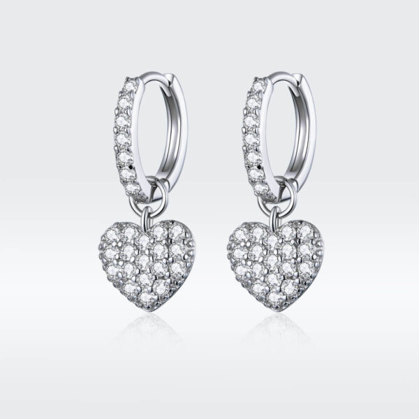 925 Ezüst fülbevaló - Csillogó szerelem