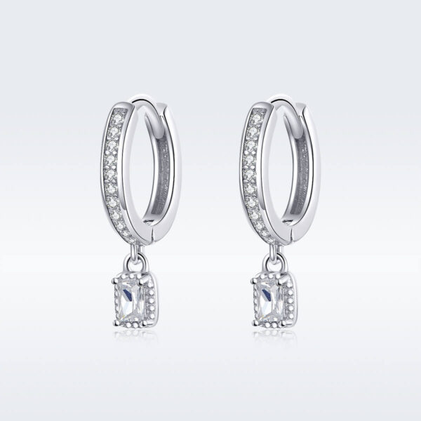 925 Ezüst fülbevaló - Lógó csillogás