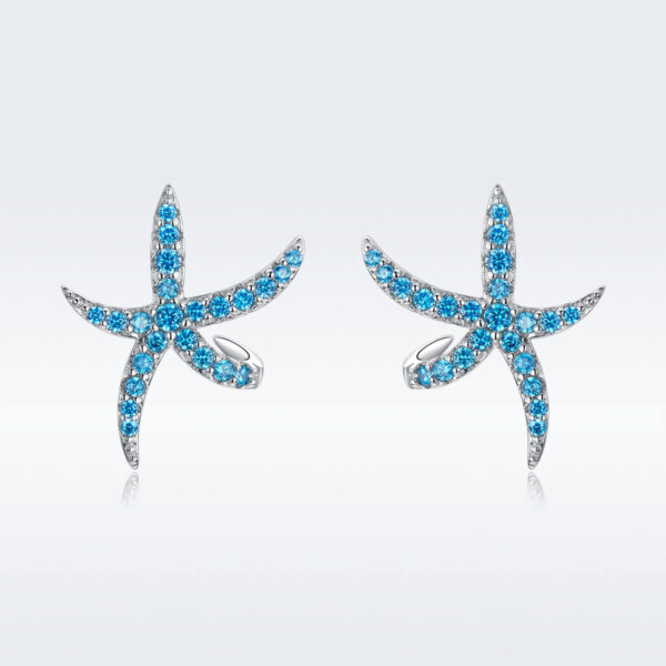 925 Ezüst fülbevaló - Tengeri csillag