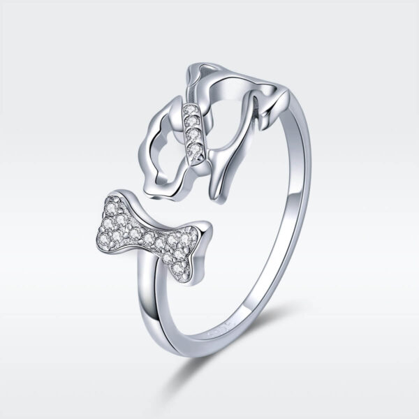 925 Ezüst gyűrű - Kutya társ