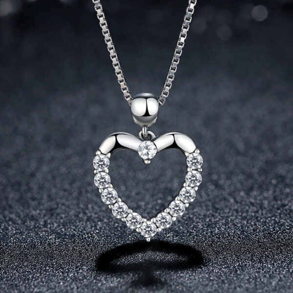 925 Ezüst nyaklánc - Ragyogó szív