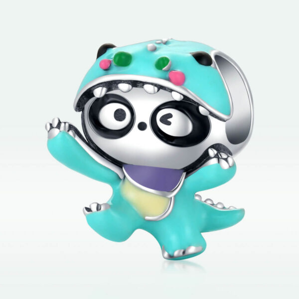 925 Ezüst charm - Vidám panda