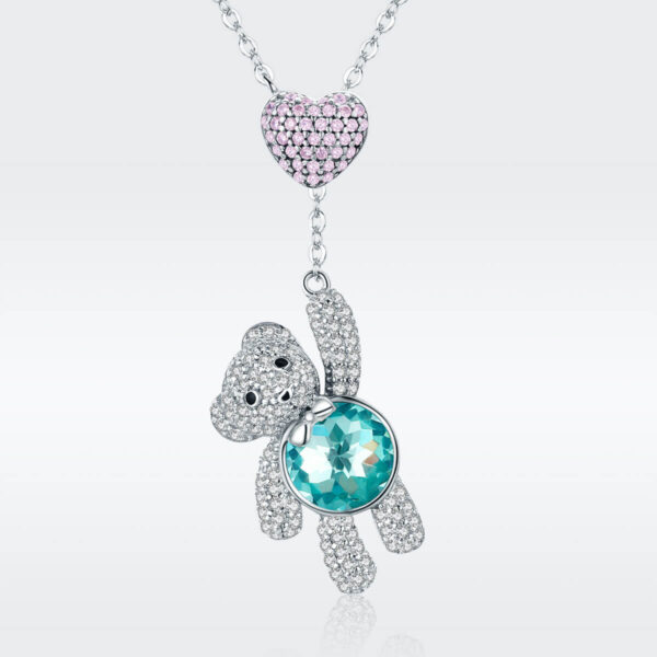 925 Ezüst nyaklánc - Aranyos maci