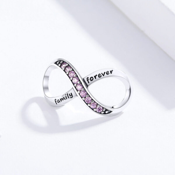 925 Ezüst charm - Végtelen család