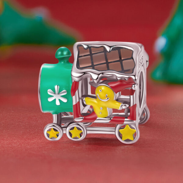 925 Ezüst charm - Karácsonyi vonat